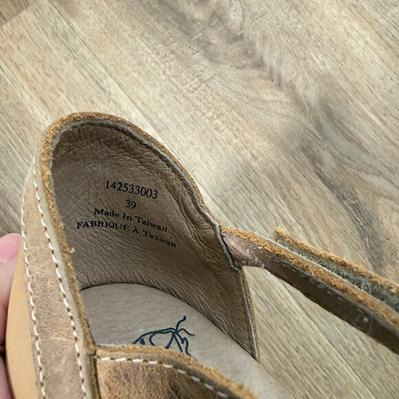 Fly London Brown Leather Wedge Strappy Sandal 39 - Picture 8 of 10